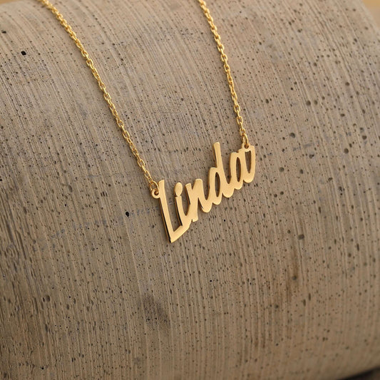 Kalpli 925 Ayar Gümüş İsimli Kolye - ÖzelSen