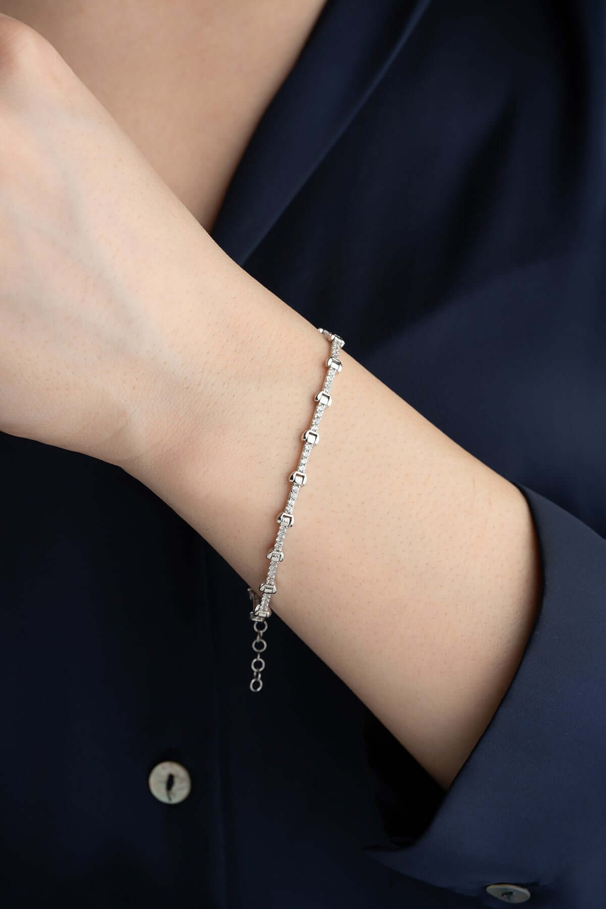 Kemer Tasarımlı 925 Ayar Gümüş Su Yolu Bileklik - ÖzelSen