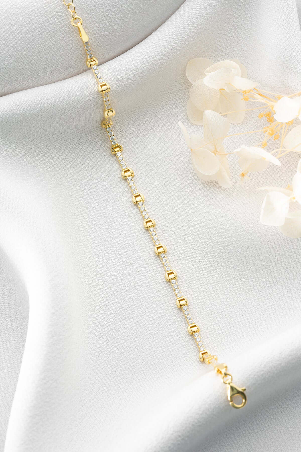 Kemer Tasarımlı 925 Ayar Gümüş Su Yolu Bileklik - ÖzelSen