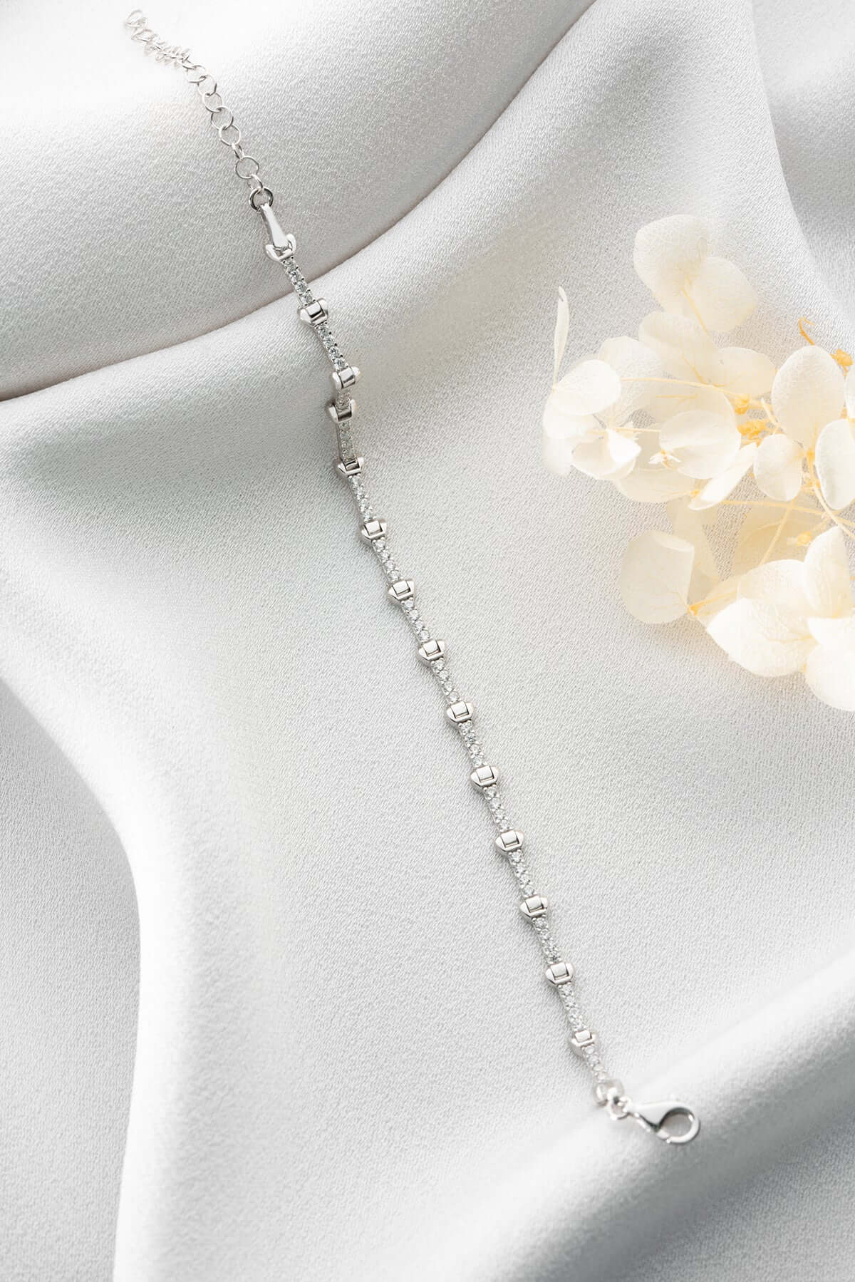 Kemer Tasarımlı 925 Ayar Gümüş Su Yolu Bileklik - ÖzelSen