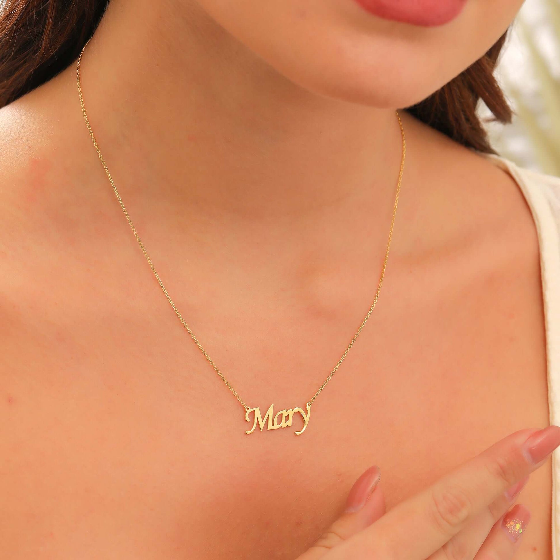 Kişiye Özel Altın Kaplama 925 Ayar Gümüş İsimli Kolye - ÖzelSen