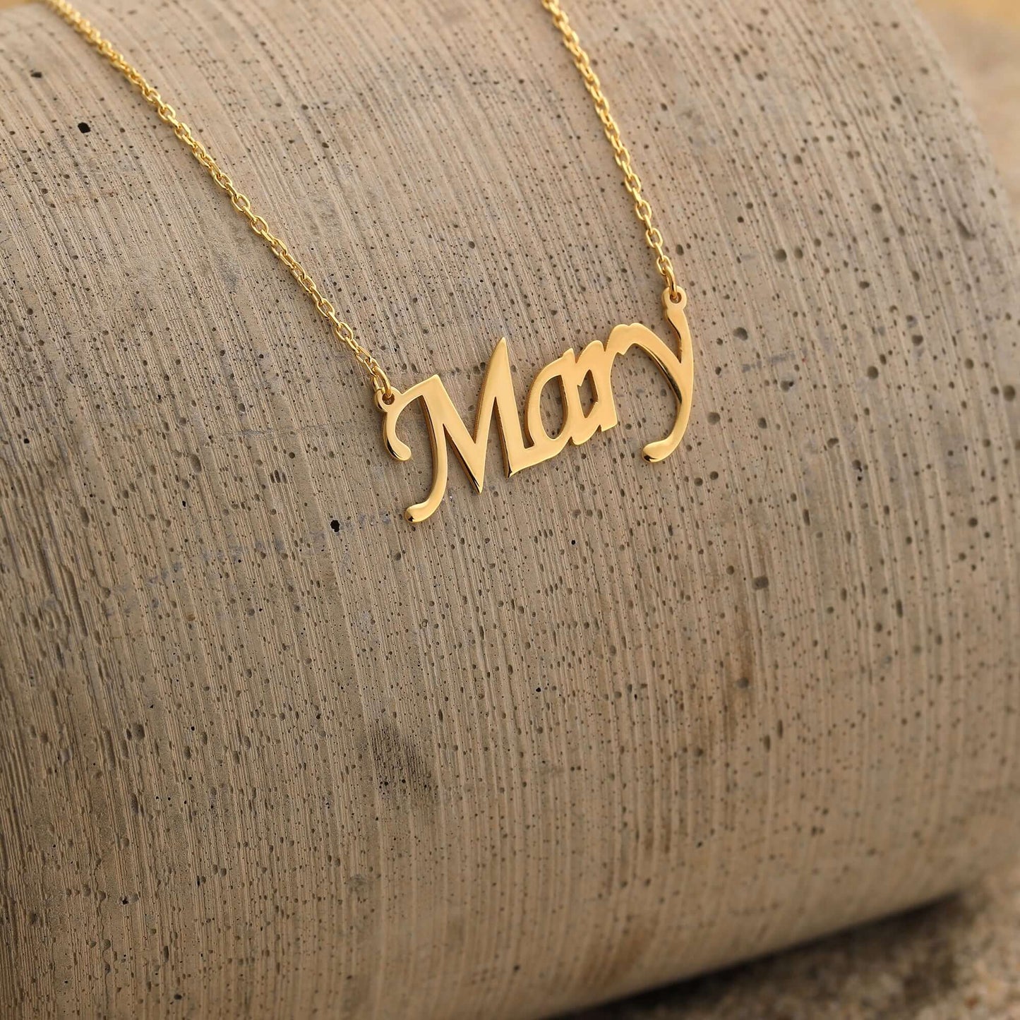 Kişiye Özel Altın Kaplama 925 Ayar Gümüş İsimli Kolye - ÖzelSen