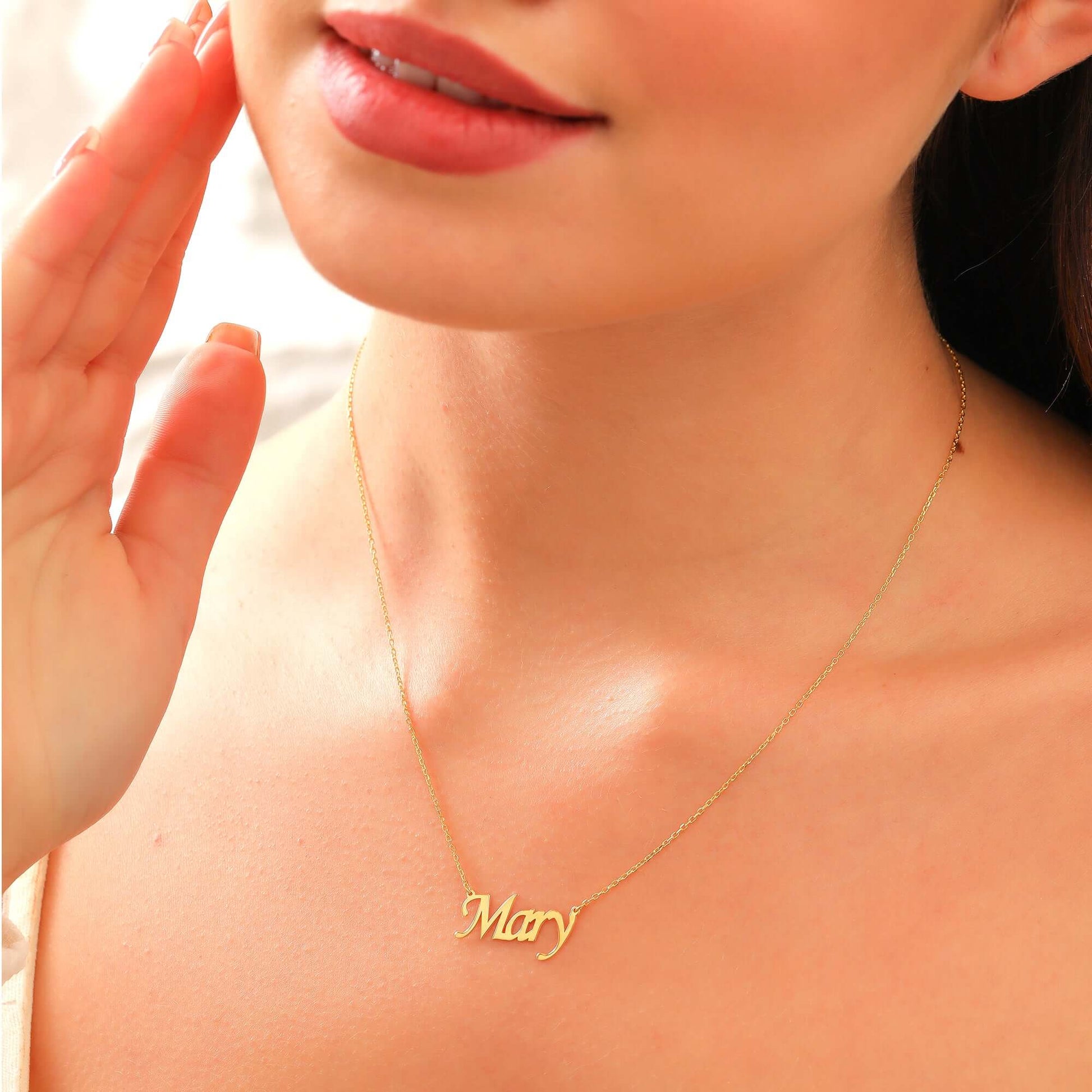 Kişiye Özel Altın Kaplama 925 Ayar Gümüş İsimli Kolye - ÖzelSen