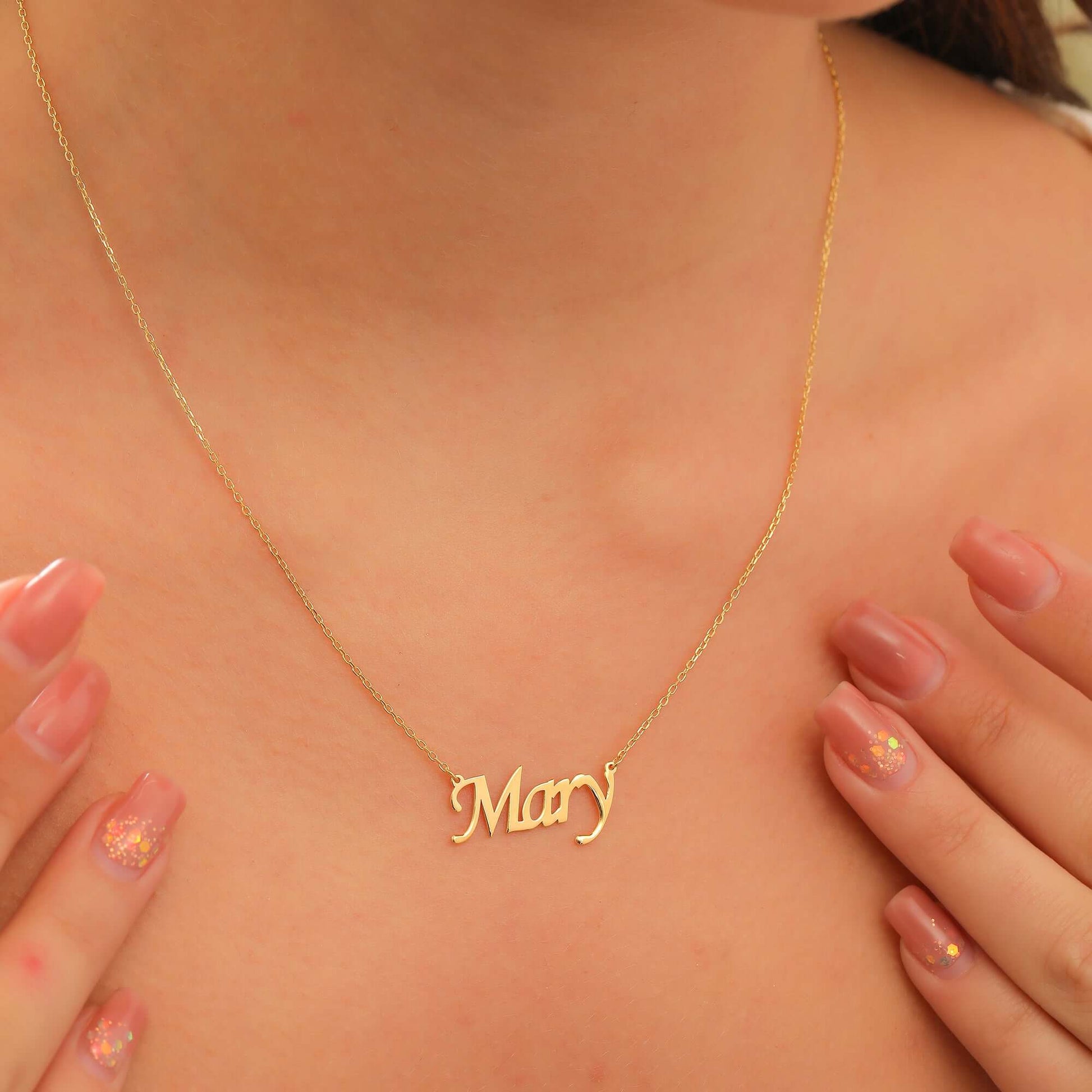 Kişiye Özel Altın Kaplama 925 Ayar Gümüş İsimli Kolye - ÖzelSen