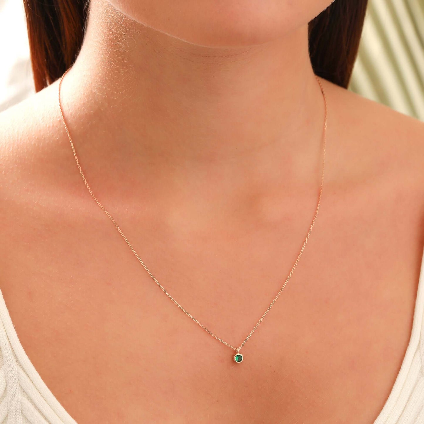 Kişiye Özel Doğum Ayı Taşlı 925 Ayar Gümüş Kolye - ÖzelSen