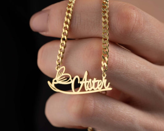 Kişiye Özel Kalın Halka Zincirli Minimalist Gümüş İsimli Kolye - ÖzelSen