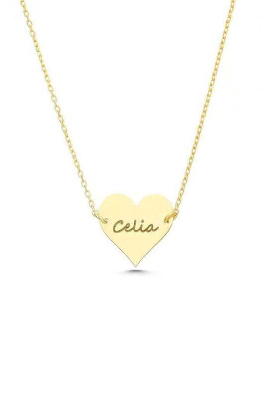 Kişiye Özel Kalpli 925 Ayar Gümüş İsimli Kolye - ÖzelSen