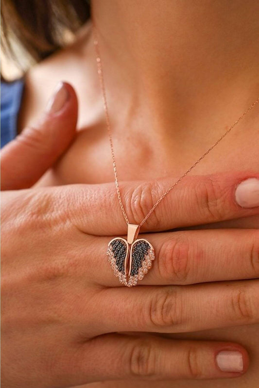 Melek Kanadı Açılır Kapanır 925 Ayar Gümüş İsimli Kolye - ÖzelSen