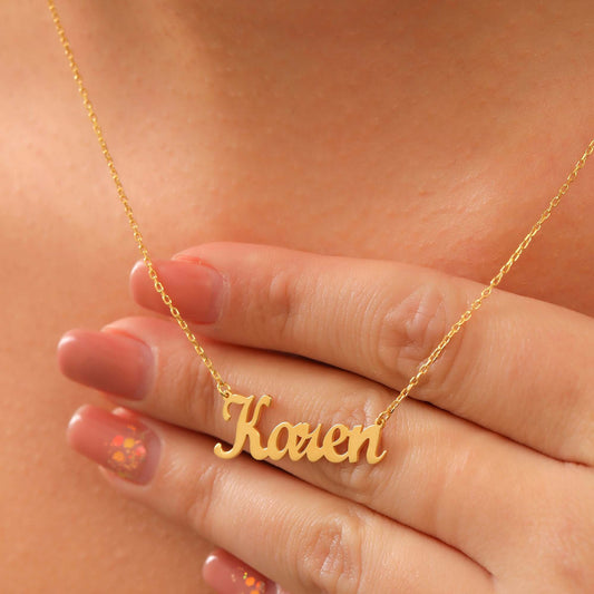 Minimalist 925 Ayar Gümüş İsimli Kolye - ÖzelSen