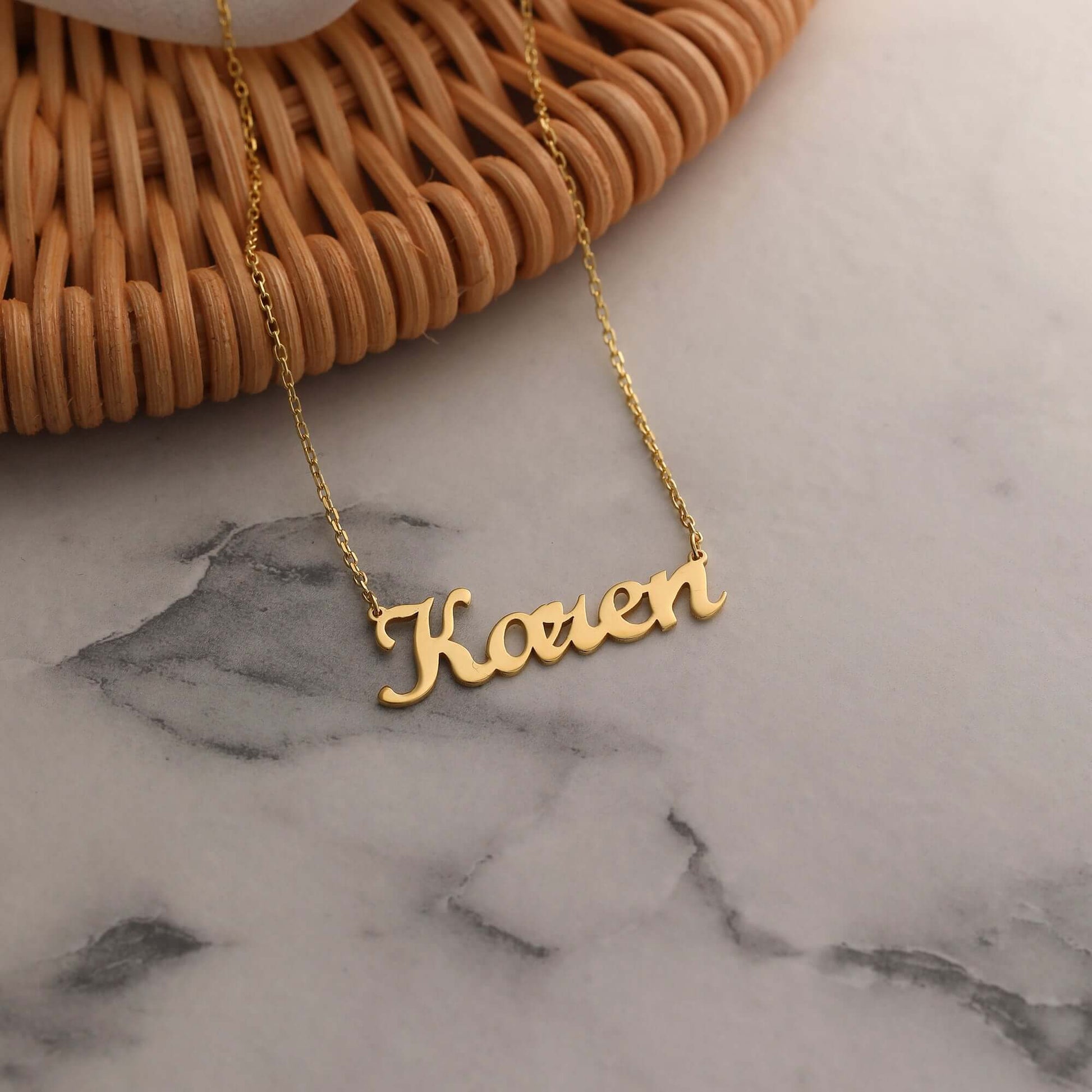 Minimalist 925 Ayar Gümüş İsimli Kolye - ÖzelSen