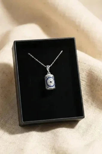 Nazar Boncuklu 925 Ayar Gümüş Cevşen Kolye - ÖzelSen