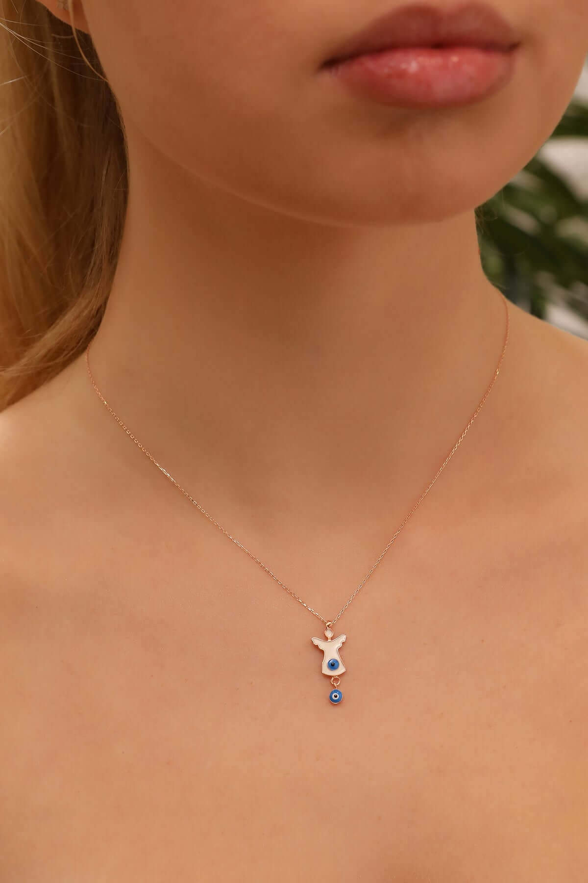 Nazar Boncuklu 925 Ayar Gümüş Sufi Kolye - ÖzelSen