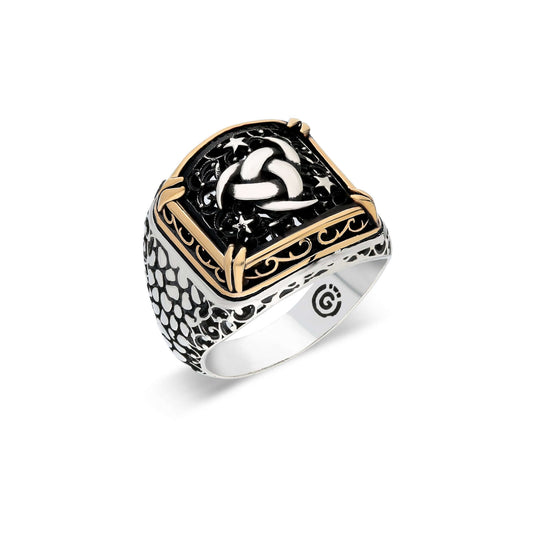 Otantik Doku İşlemeli Teşkilat - ı Mahsusa Gümüş Yüzük - ÖzelSen