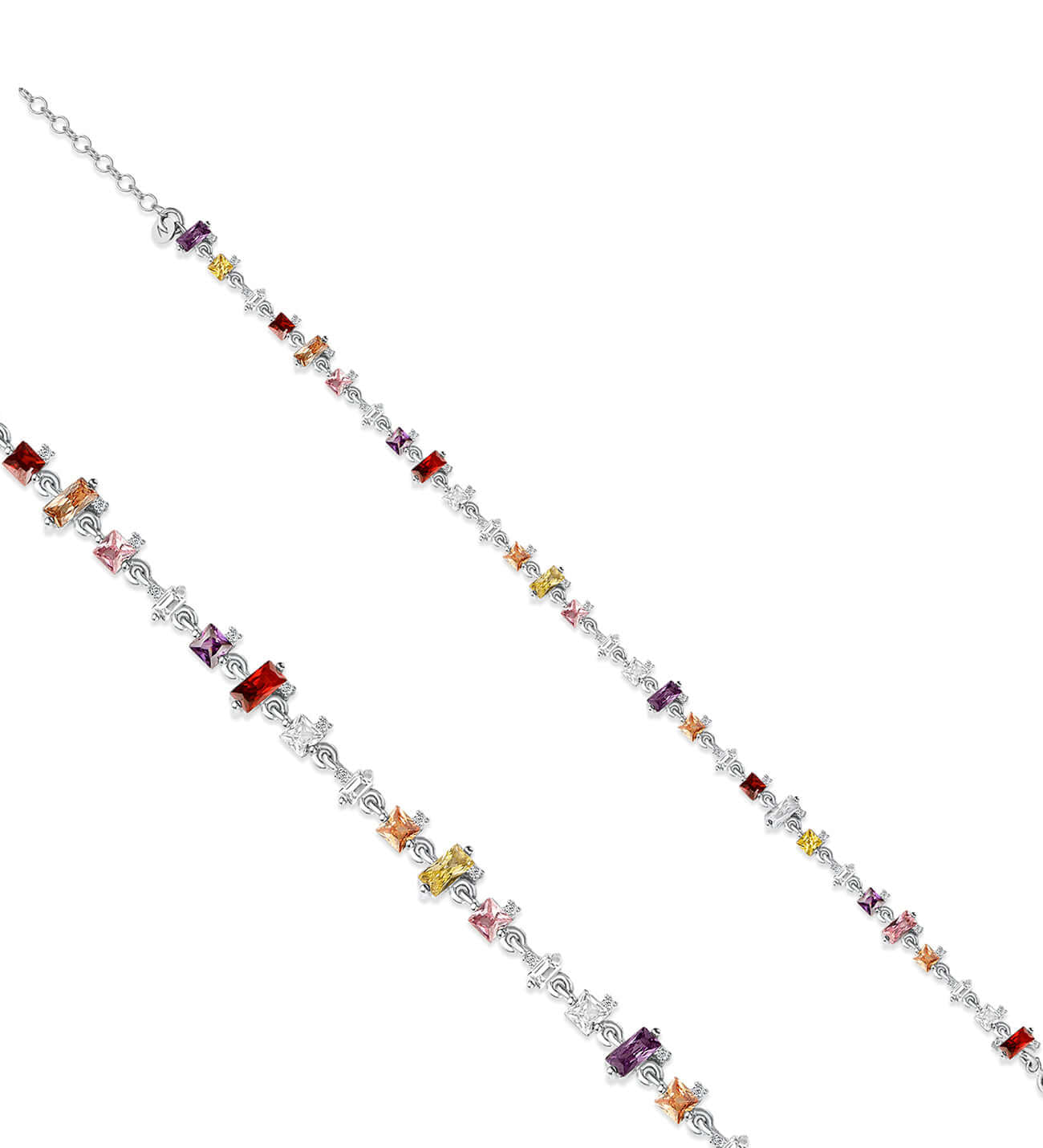 ÖzelSen 925 Ayar Gümüş Renkli Baget Taşlı Bileklik - ÖzelSen