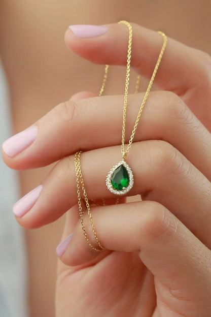 Pırlanta Model 925 Ayar Altın Kaplama Gümüş Kolye – 2