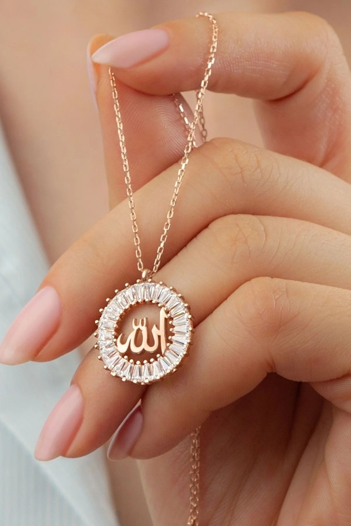 Allah Lafzı 925 Ayar Altın Kaplama Gümüş Kolye