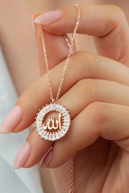 Allah Lafzı 925 Ayar Altın Kaplama Gümüş Kolye