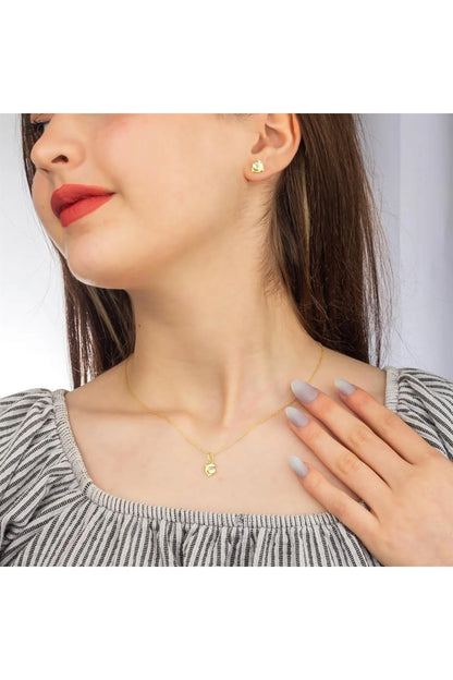 Yunuslu 925 Ayar Altın Kaplama Gümüş Set
