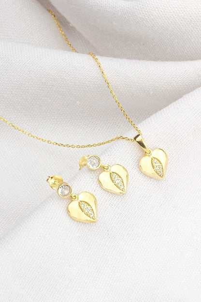 Kalpli 925 Ayar Altın Kaplama Gümüş Set – 2