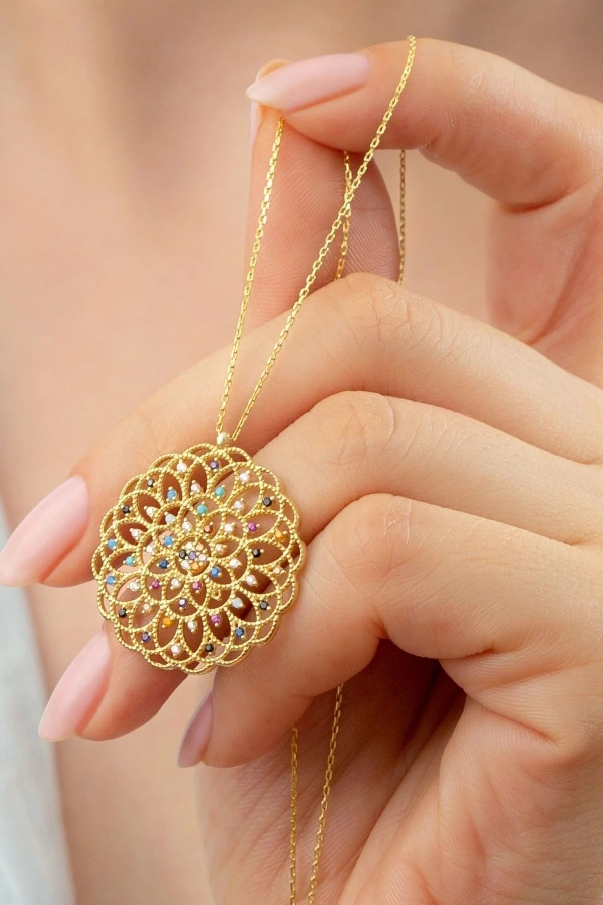 Yaşam Çiçeği 925 Ayar Gümüş Kolye