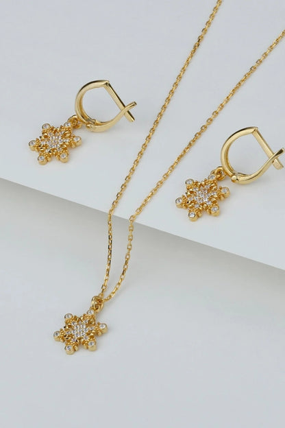 Yıldız 925 Ayar Altın Kaplama Gümüş Set
