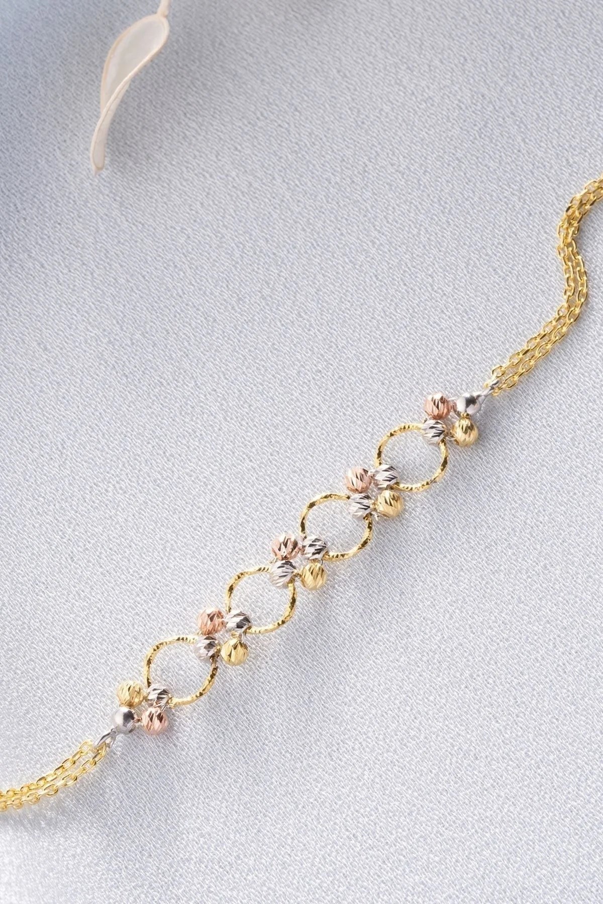 Dorika 925 Ayar Rose Kaplama Gümüş Bileklik – 4