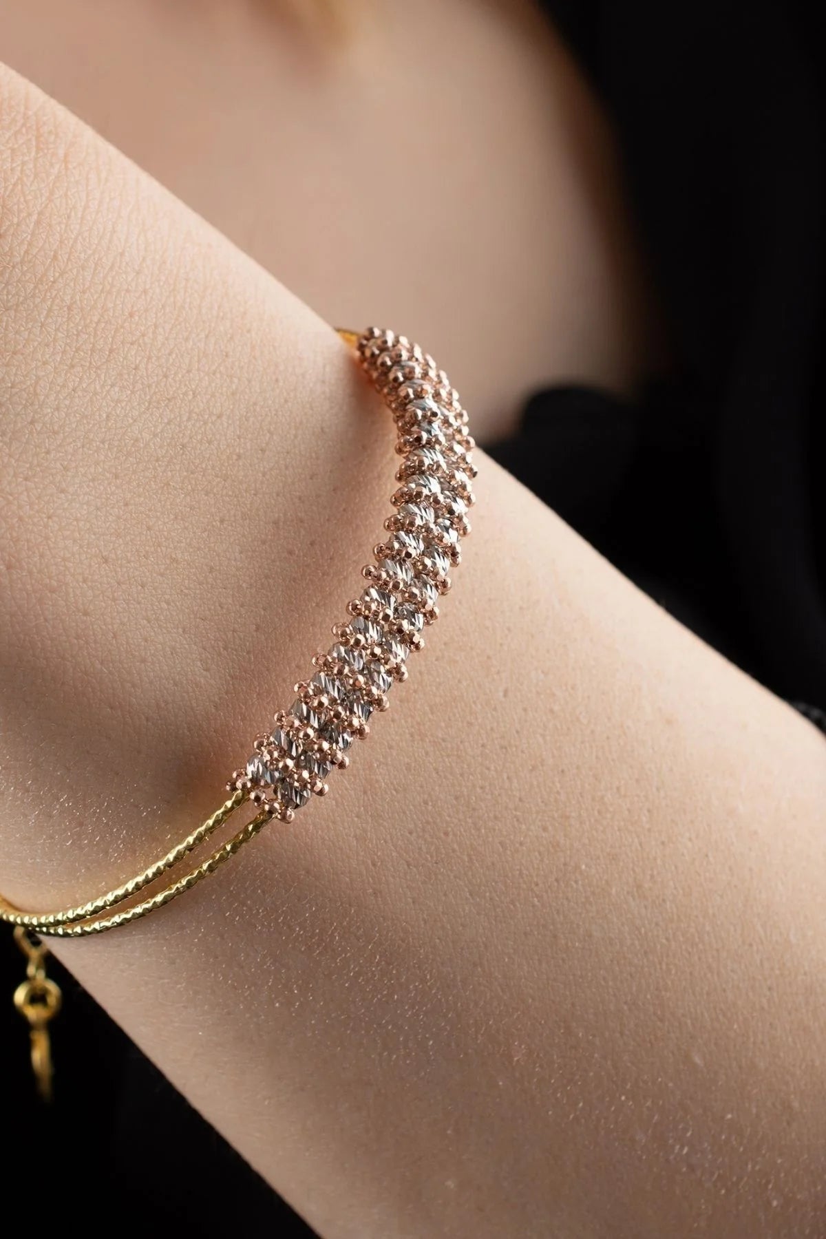 Dorika 925 Ayar Rose Kaplama Gümüş Bileklik – 10