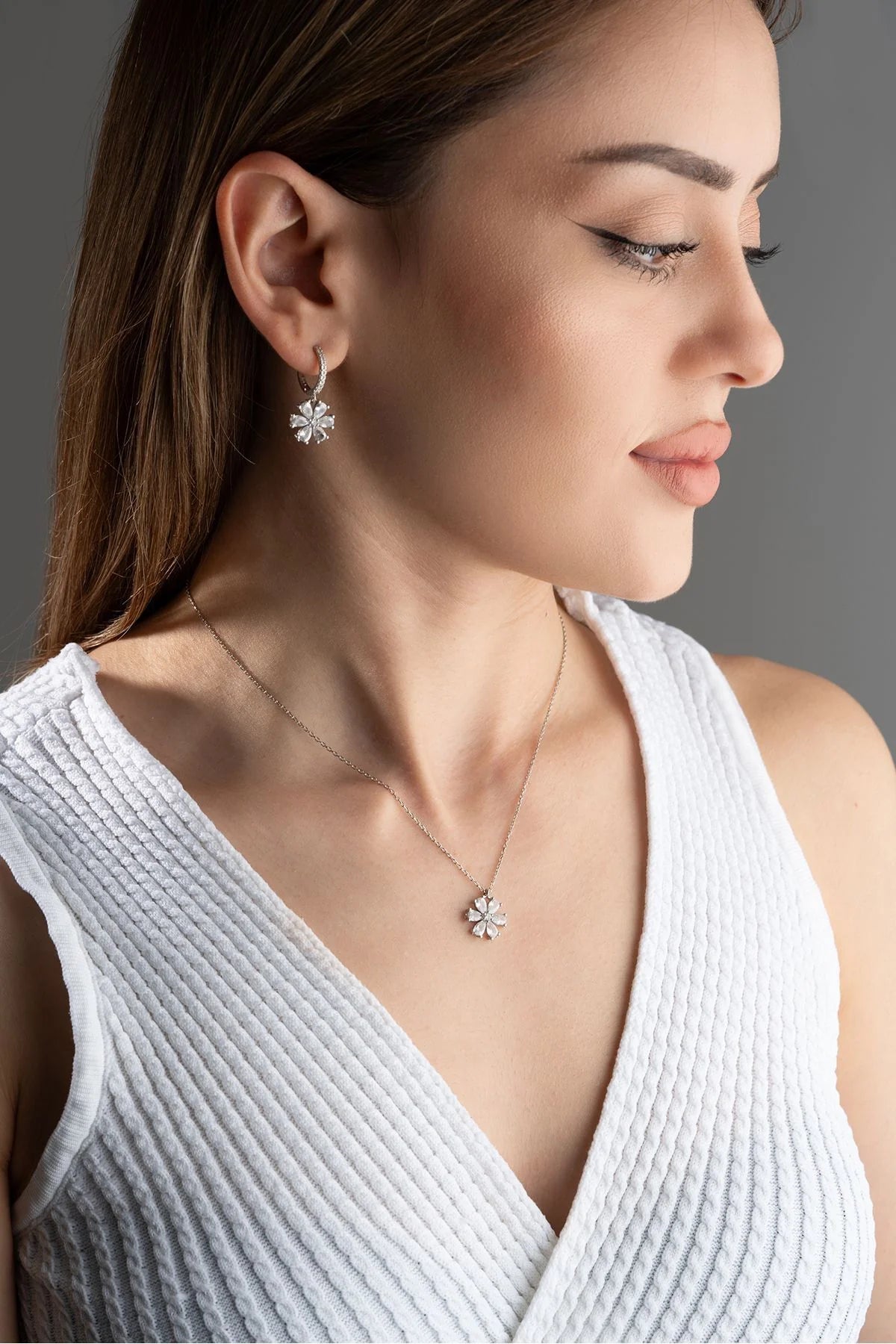 Lotus Çiçeği 925 Ayar Gümüş Set – 2