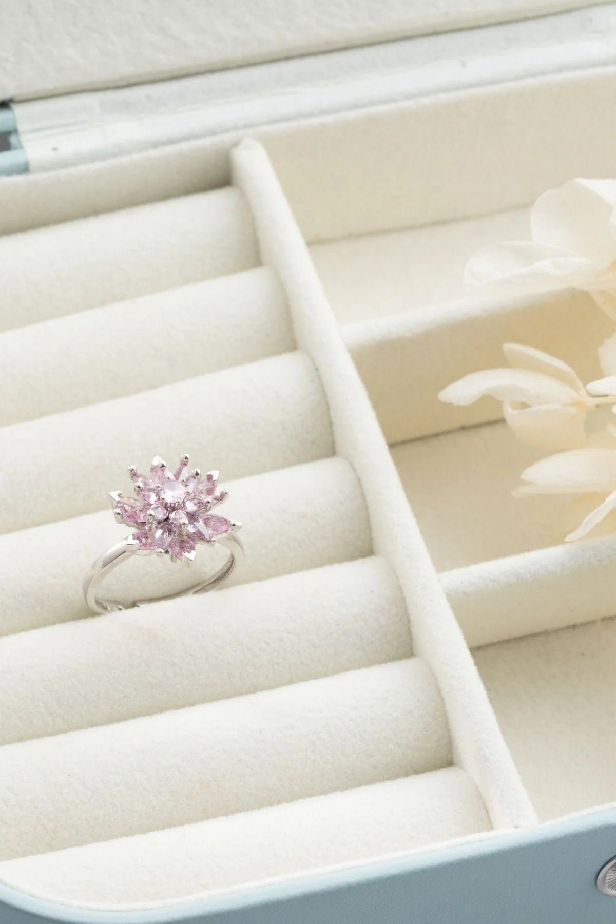 Ayarlanabilir Lotus Çiçeği 925 Ayar Gümüş Yüzük – 2