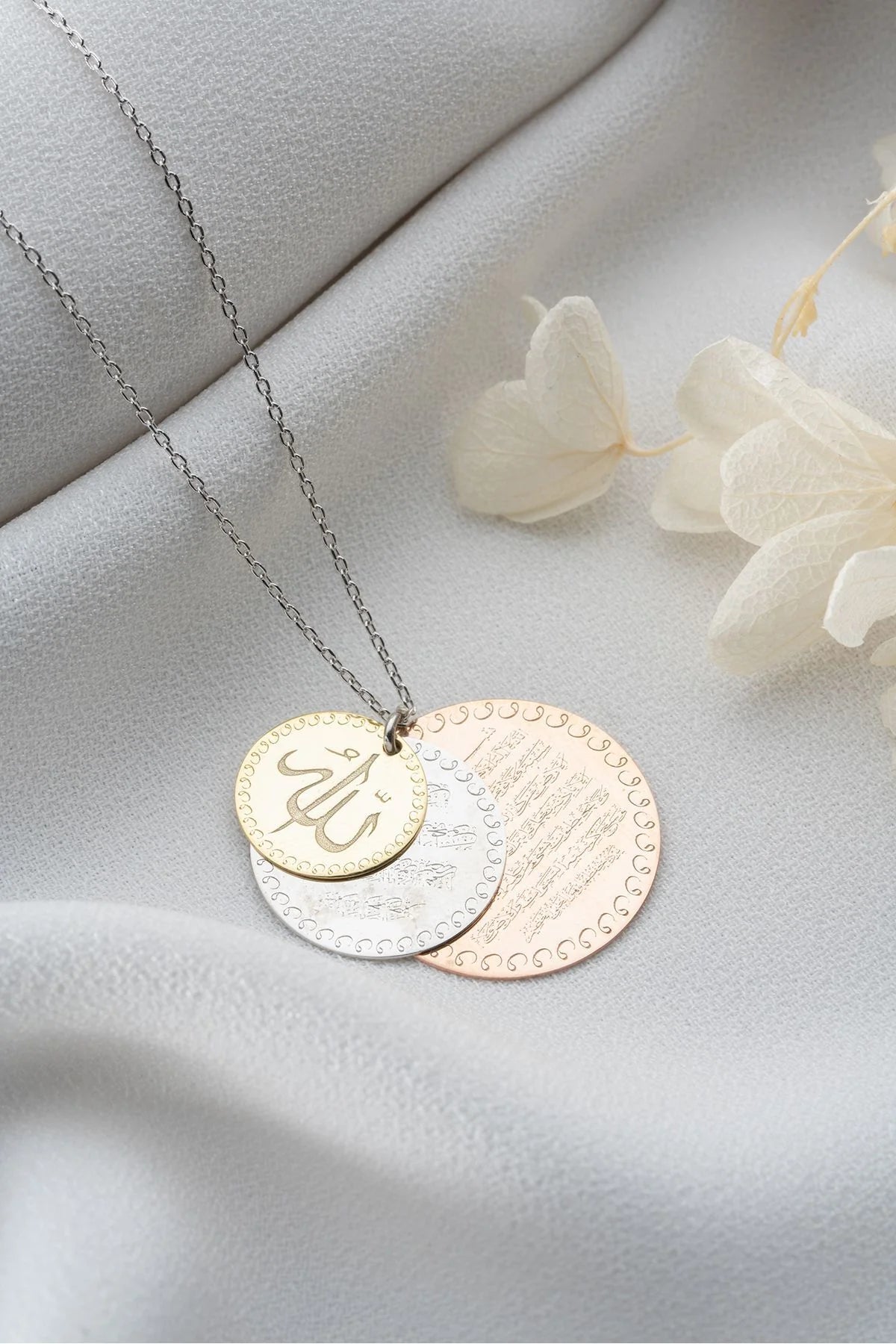 Dualı Allah Lafzı 925 Ayar Gümüş Kolye – 2