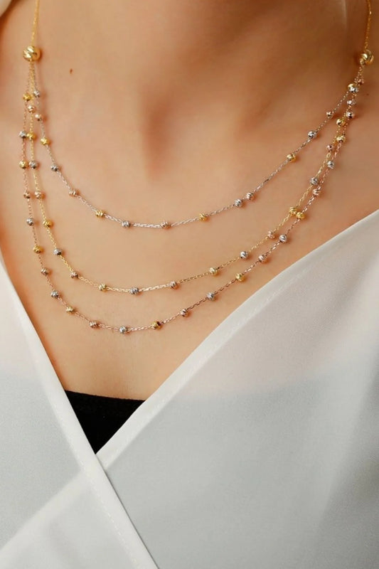 Dorika 925 Ayar Rose Kaplama Gümüş Kolye