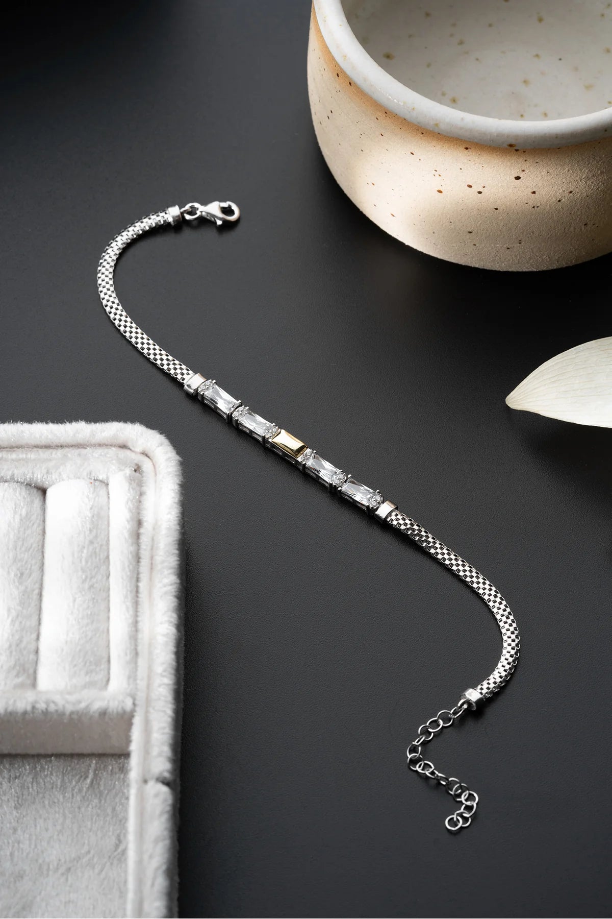 Bagetli Trend 925 Ayar Gümüş Bileklik – 2