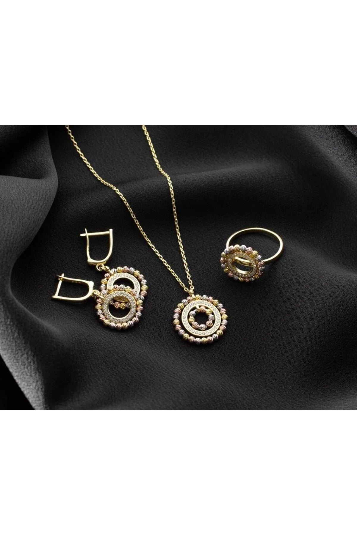 Dorika 925 Ayar Rose Kaplama Gümüş Set