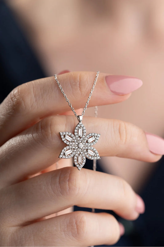 Lotus Çiçeği 925 Ayar Gümüş Kolye – 9