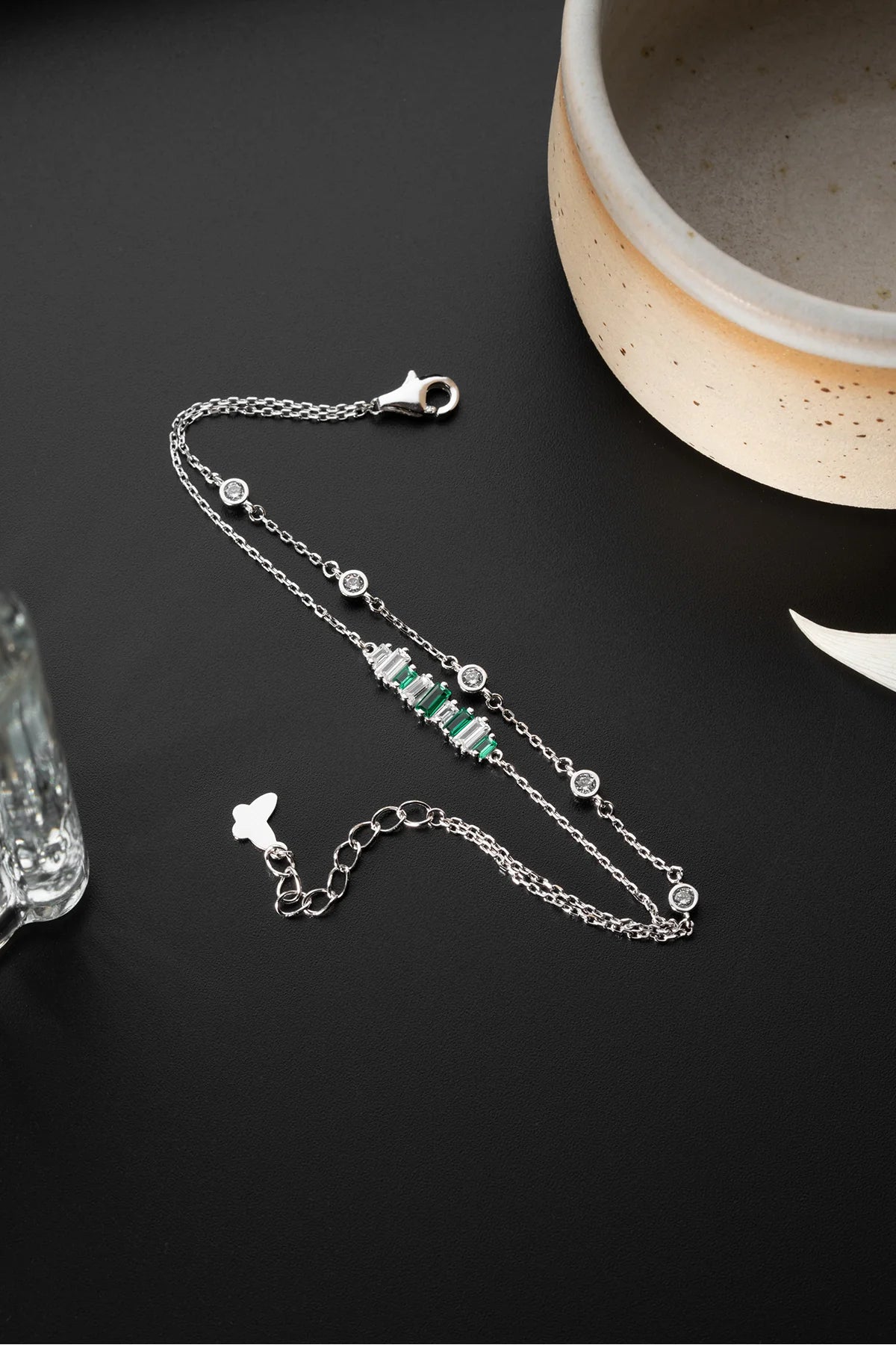 Baget Taşlı 925 Ayar Gümüş Bileklik – 4