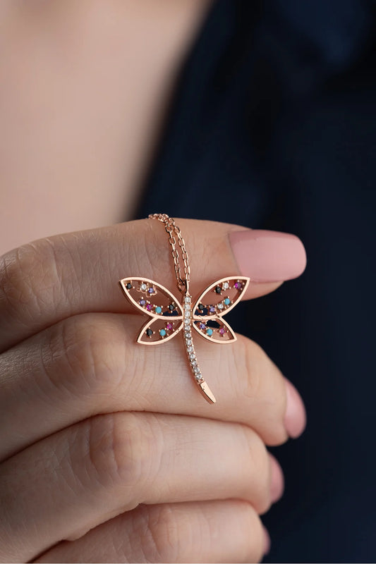 Yusufçuk 925 Ayar Rose Kaplama Gümüş Kolye – 2
