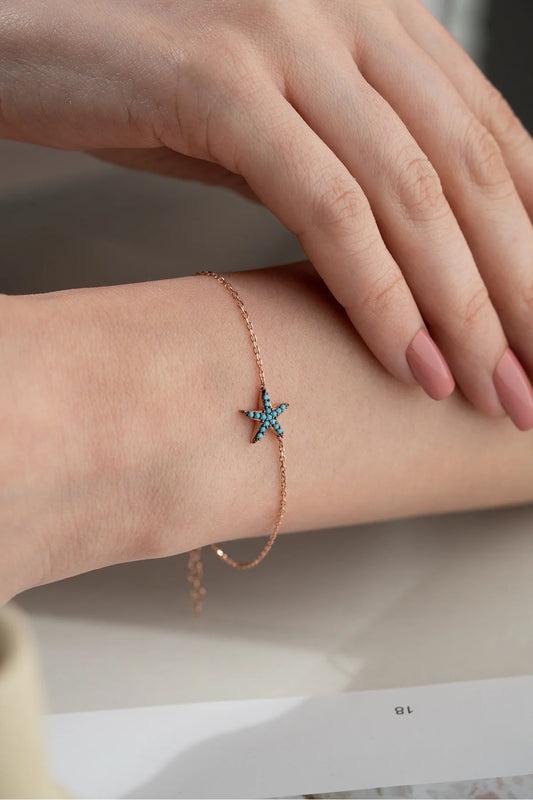 Deniz Yıldızı 925 Ayar Gümüş Bileklik
