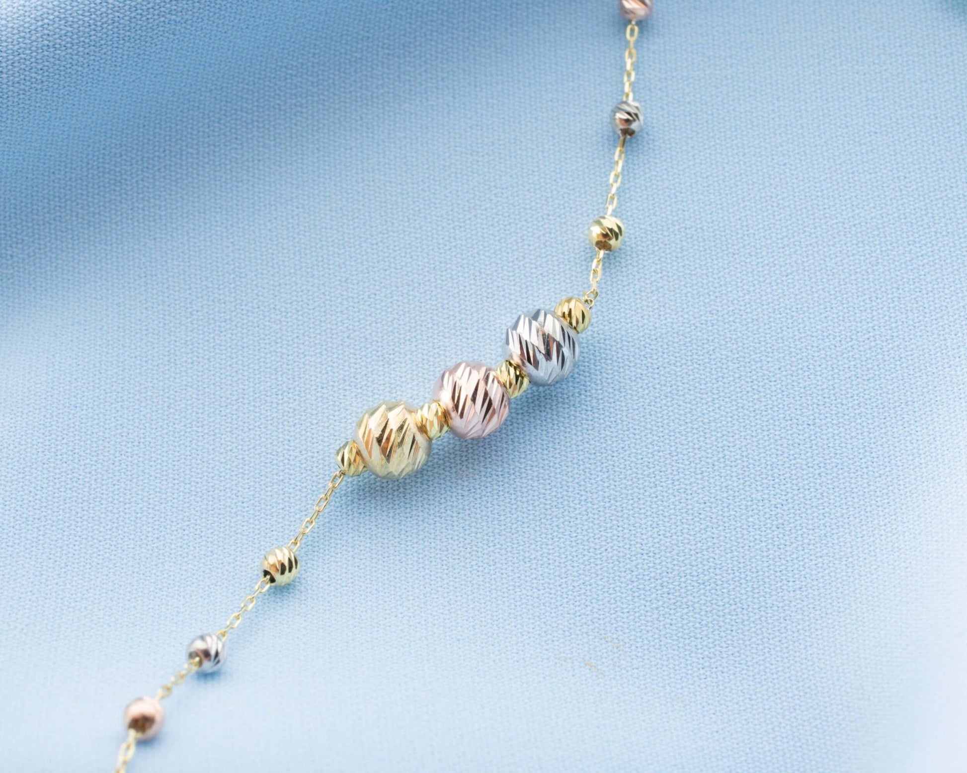 Üç Renk Toplu 925 Ayar Gümüş Dorika Bileklik - ÖzelSen